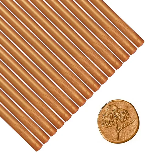 Miniatura 12 de 15 barras de sellado de cera para pistola de pegamento para sello de cera, varillas de sellado de cera marrón para invitaciones de boda, tarjetas