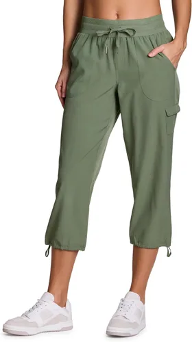 RBX - Pantalón capri deportivo con cordón,ligero, con bolsillos y estilo cargo, para mujer