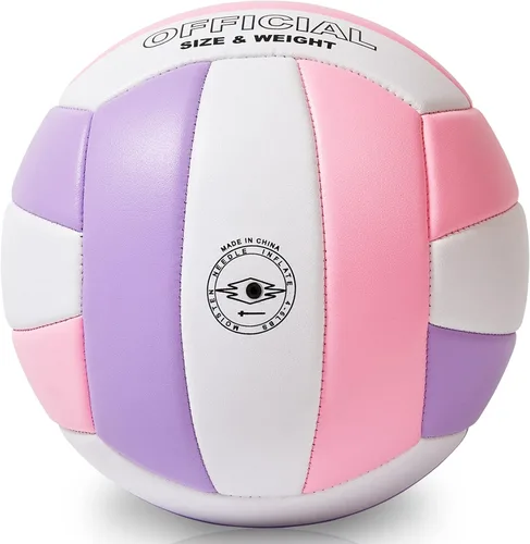 Miniatura 4 de Soft Official Volleyball for Indoor Outdoor Beach, Size 5 Training Volleyball for Beginner Teenager Adult Rosado/Púrpura