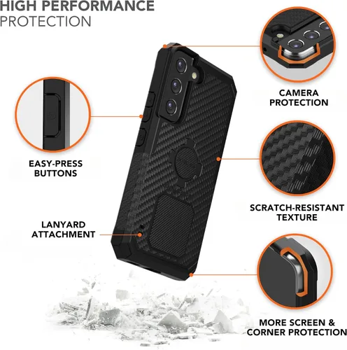 Miniatura 4 de Rokform - Funda para Galaxy S22, serie resistente, funda magnética con bloqueo giratorio, armadura probada contra caídas (negro)