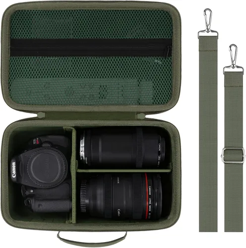 Estuche para cámara Baval compatible con Canon EOS Rebel T7 / T100 / R50 / R100 / R5 / R6 Mark II DSLR con lente de 18-55mm, Sony, Nikon, estuche