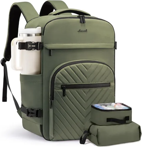 Miniatura 13 de LOVEVOOK Mochila de viaje de 40 L para mujeres y hombres, mochila grande de mano para aviones, bolsa de viaje para artículos personales de la TSA