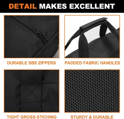 Miniatura 3 de Bolsa deportiva Bolsa de viaje extra grande con cremallera mejorada duradera y resistente al agua color negro Negro 10668 cm 42 x 15 x 15