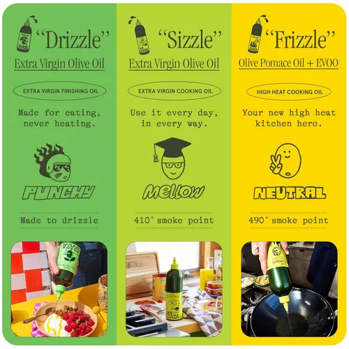 Miniatura 5 de Graza Drizzle - Aceite de oliva virgen extra, aceite de acabado de AOVE con alto contenido de polifenoles, cosecha temprana en una botella