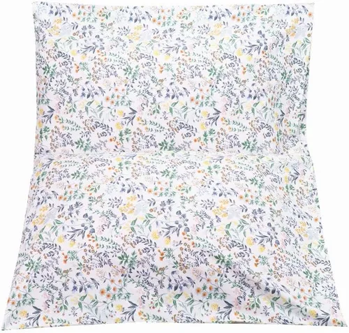 Miniatura 5 de Juego de 2 fundas de almohada de algodón botánico blanco, funda de almohada suave tamaño Queen con cierre envolvente, 20 x 30 pulgadas