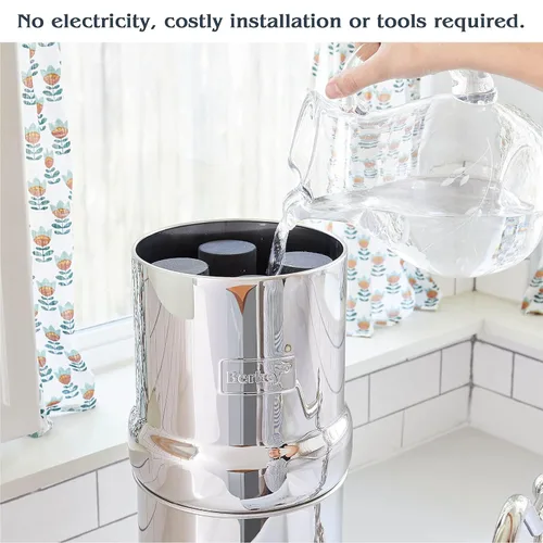 Miniatura 8 de Travel Berkey - Filtro de agua alimentado por gravedad con 2 elementos Berkey negros + 2 elementos de flúor Berkey PF-2 y reducción de arsénico, uso