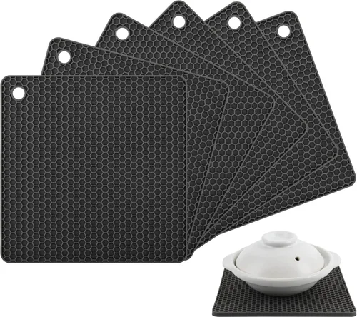 Salvamanteles de silicona para ollas, salvamanteles para ollas y sartenes calientes, salvamanteles multiusos resistentes al calor para platos