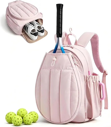 Miniatura 9 de Pickleball Backpack, Large Sports Bag with Shoe Compartment, for Men and Women