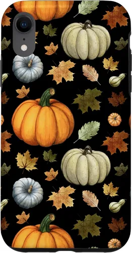 Miniatura 24 de iPhone 16 Falling Leaves Autumn and Pumpkin Happy Fall Case