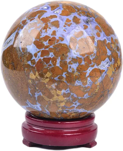 Miniatura 125 de JIC Gem Esfera de cristal de cuarzo Pietersite, bola de cristal decorativa azules y marrones dorados para meditación, decoraciones de mesa