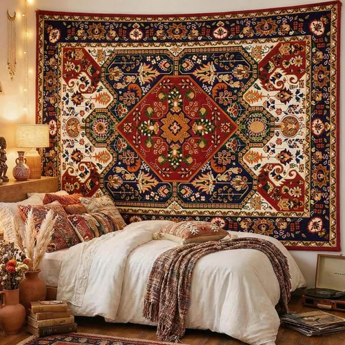 Miniatura 4 de Apdidl Tapiz de Pared Bohemio Hippie para Dormitorio Estético, Tapices de Arte Decorativo de Mandala Bohemio Indio, Colgante de Pared Vertical