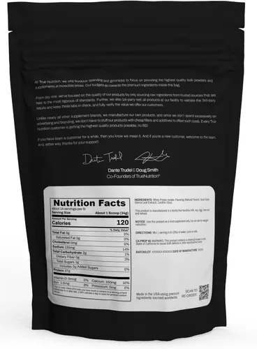 Miniatura 2 de True Nutrition Polvo aislado de proteína de suero – Filtrado en frío, 0.95 oz de proteína por porción – Apoya el crecimiento muscular