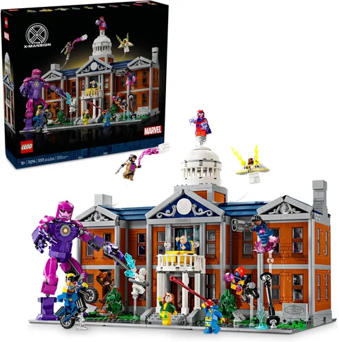 LEGO Marvel X-Men El Conjunto de Construcción de La Mansión X - Kit de Manualidades DIY de Coleccionables de Marvel para Adultos, Edades 18+ -