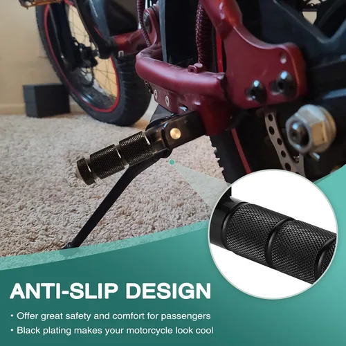 Miniatura 5 de 8mm Apoyapiés Universales para Motocicleta: Apoyapiés Plegables para Pasajeros con CNC de Aluminio para Bicicleta de Motor Eléctrico ATV Compatibles