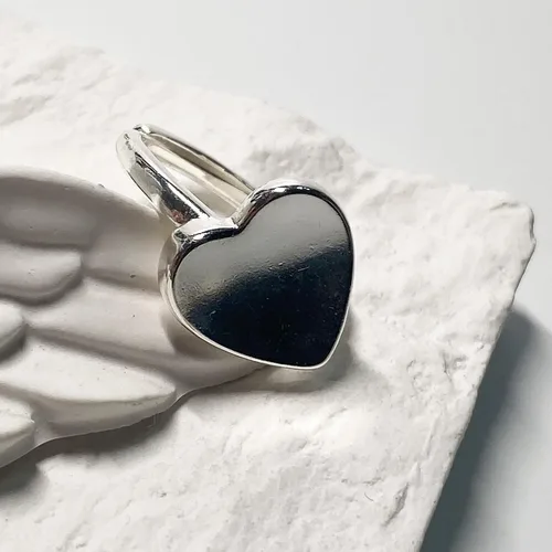 Miniatura 7 de Anillos de banda ancha de plata de ley 925 vintage hechos a mano para mujeres/hombres, anillo ajustable para el pulgar