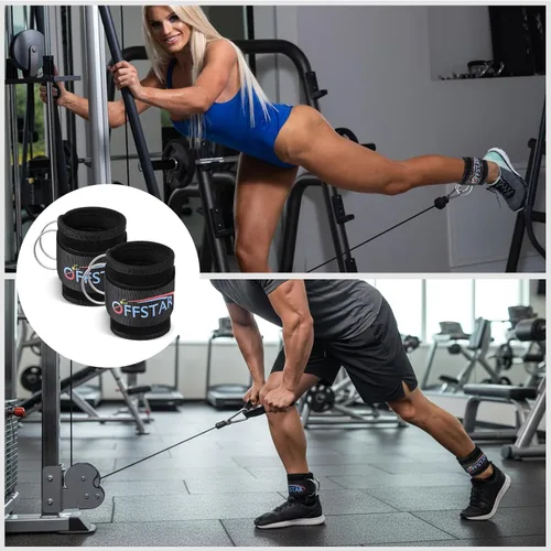 Miniatura 3 de Correa de tobillo (par) para máquina de cable, correa de tobillo para mujeres y hombres, entrenamientos de glúteos, extensiones de piernas