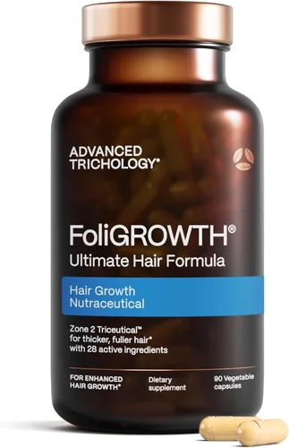Advanced Trichology FoliGROWTH™ Suplemento para el Crecimiento del Cabello para Cabello Más Grueso y Abundante | Aprobado* por la Asociación