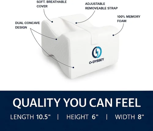 Miniatura 2 de O-DYSSEY Almohada ortopédica de rodilla para personas que duermen de lado, almohada de espuma viscoelástica para aliviar el dolor de cadera, ciática