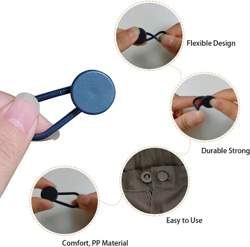 Miniatura 5 de 12 extensores de botón para jeans, extensor de cintura para jeans, extensor de botón, extensores de botón para pantalones para hombres, extensor