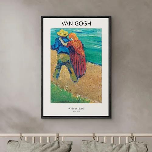 Miniatura 3 de SIGNWIN Lienzo enmarcado para pared, diseño de Vincent Van Gogh, un par de amantes, naturaleza, ilustraciones de área silvestre, bellas artes