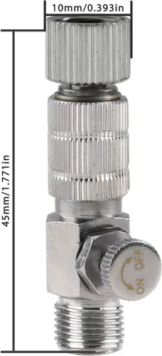 Miniatura 2 de Kit adaptador de acoplador de desconexión de liberación rápida para aerógrafo con válvula de ajuste, 4 accesorios hembra adicionales y kit de 5