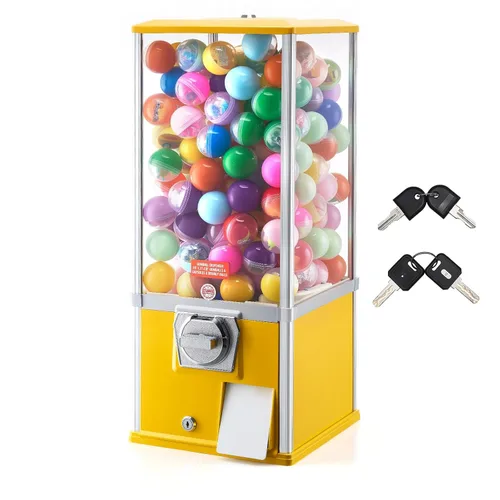 VEVOR Máquina de chicle, dispensador de máquina expendedora de dulces de 25 pulgadas de altura, máquinas expendedoras de 25 centavos para centros