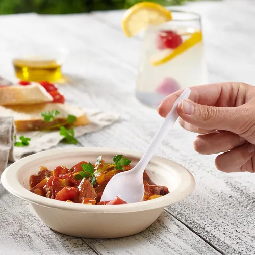 Miniatura 3 de Pantry Value [1000 unidades] Cucharas de plástico blancas ligeras, cubiertos desechables para fiestas, eventos y cenas (paquete anteriormente cómodo)