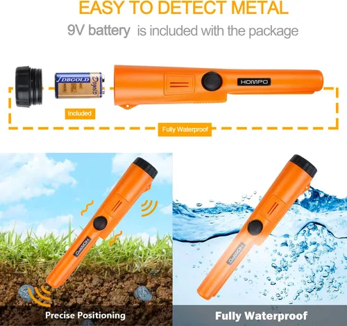 Miniatura 3 de Detector de metales Pinpointer - Varita puntero de mano totalmente impermeable, sonda de búsqueda profesional de alta precisión