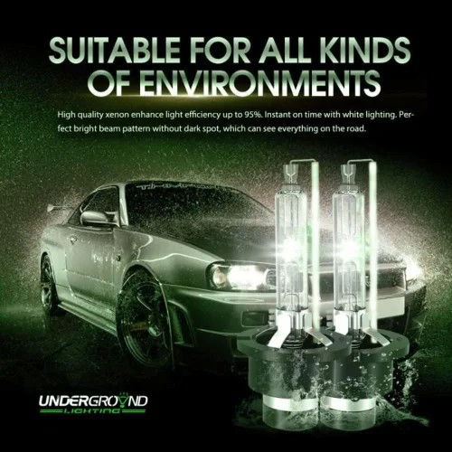 Miniatura 9 de Underground Lighting Bombillas de repuesto para faros delanteros HID D2S para KENWORTH T680 2013-2015 (par) 8000 K, blanco con azul