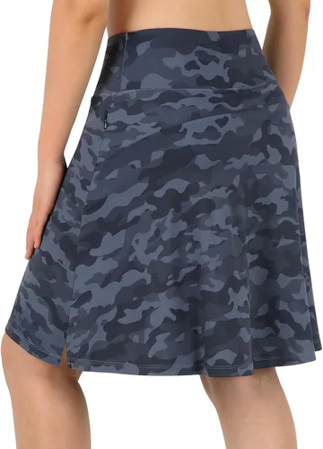 Miniatura 88 de ANIVIVO Faldas pantalón para mujer de 20 pulgadas de longitud a la rodilla, faldas deportivas de pickleball para tenis, golf y pickleball