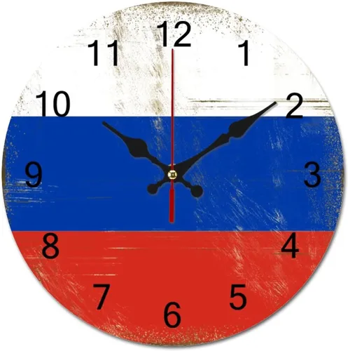 Miniatura 7 de Reloj de pared grande con diseño de bandera de San Vicente y la Granadina, funciona con pilas, reloj colgante silencioso de 9 pulgadas, decoración