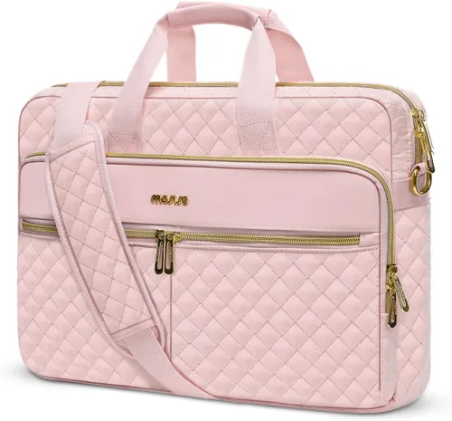 Miniatura 8 de MOSISO Bolsa para laptop de 13-13.3 pulgadas, maletín para mujeres y hombres, bolsa mensajera acolchada cuadrada para computadora de 14 pulgadas