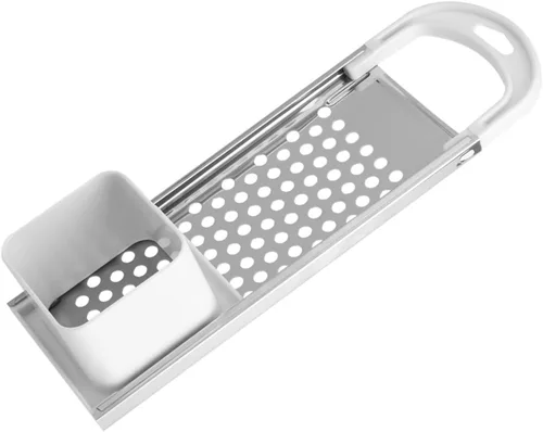 Miniatura 2 de Spaetzle Maker de acero inoxidable, herramienta para hacer albóndigas de fideos con mango de goma con empujador de seguridad para pasta, arroz