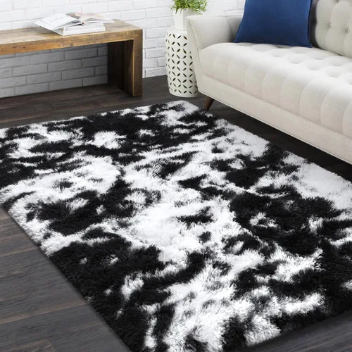 Miniatura 88 de EVOIONOS - Alfombra redonda gris para dormitorio, 5x5 pies; alfombras circulares suaves y esponjosas para sala de estar, alfombras de felpa peludas