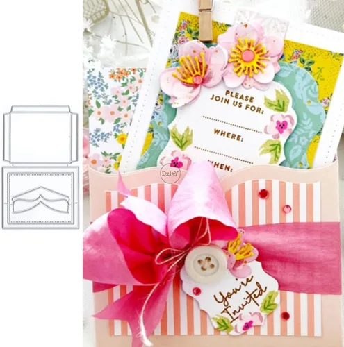 DzIxY Tarjetas Flores Troqueles de corte de metal para kit de fabricación de tarjetas, papel en relieve, troquelados, plantillas de máquina de