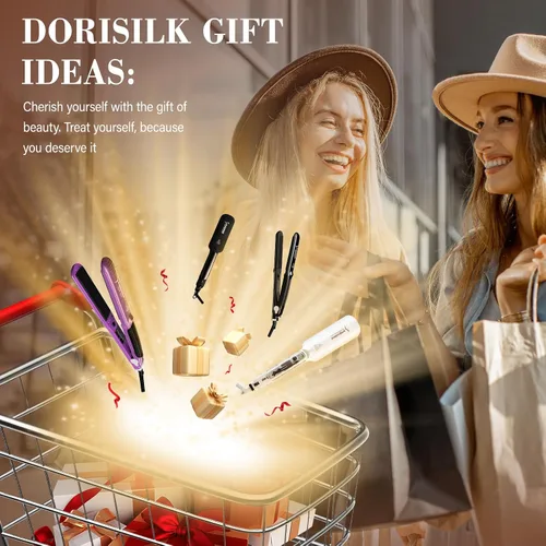 Miniatura 8 de DORISILK Alisadores de Vapor 2.0 Mejorados para el Cabello, Plancha Plana de Vapor de Turmalina Cerámica Profesional de Salón Alisador de Cabello
