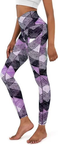 ODODOS - Leggings de yoga de cintura alta para mujer con bolsillos, pantalones de yoga deportivos con control de abdomen, no se transparentan, para