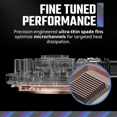 Miniatura 4 de Cooler Master 360 Atmos Enfriador líquido AIO de circuito cerrado impulsado por el rendimiento, R9 Ultra 9, bomba aRGB de doble cámara, radiador