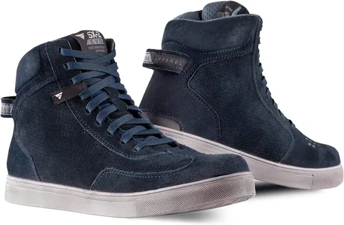 SHIMA SX-2 Evo - Zapatos de motociclista para hombre, botas de cuero ventilado, para calle, verano, de gamuza, deportivo, sigiloso, turismo, calzado