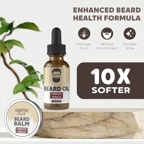 Miniatura 3 de Crafted Beards Kit de cuidado de barba para hombres, barba más suave, más suave e hidratada, aceite para barba y bálsamo para barba, aroma a