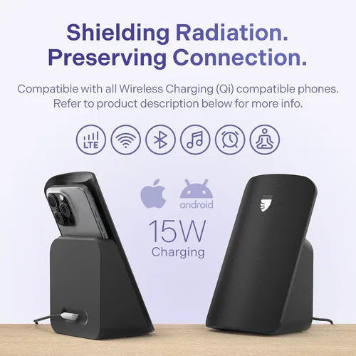 Miniatura 5 de Elvy Cargador Inalámbrico Qi Rápido para Celulares - Diseñado con Tecnología de Gestión de EMF para Carga Mejorada, Blindaje Ambiental Avanzado