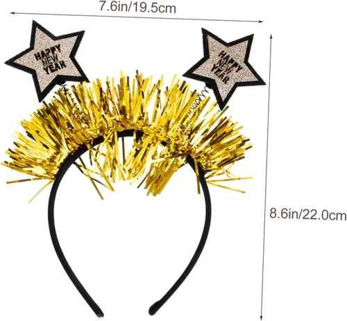 Miniatura 6 de jojofuny 4pcs Holiday Decorations New Year Headwear New Year Tiara 2023 Head Hoops 2022 Xmas Christmas Headbands 2022 Birthday Headband Chrismas