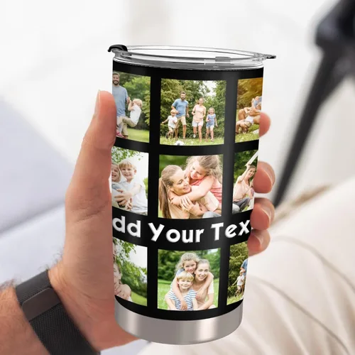 Miniatura 7 de Taza personalizada con foto y texto para hombres y mujeres, regalo para papá, mamá, familias y amigos, taza de viaje con foto e imagen