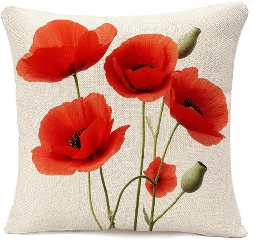 Miniatura 6 de IBILIU Fundas de almohada de 18 x 18 pulgadas con diseño de arte grunge, color verde, rojo y dorado, pintura de óxido, fundas de cojín de lino