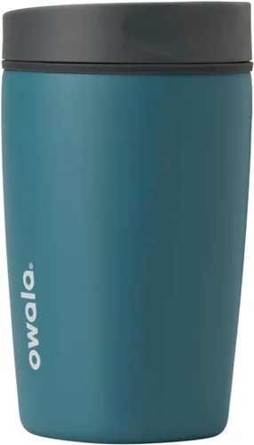 Miniatura 42 de Owala SmoothSip Slider - Vaso de café aislado de acero inoxidable, reutilizable, taza de café helado, taza de viaje para café caliente, sin BPA, 12