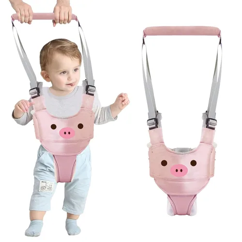Miniatura 15 de Arnés de mano para caminar para bebé, cinturón ajustable para niños pequeños, arnés para caminar de pie, ayudante de aprendizaje con entrepierna Azul