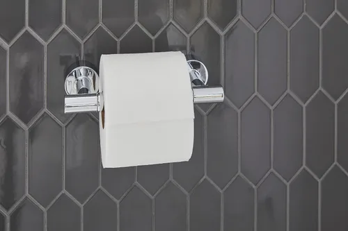 Miniatura 2 de Gerber Parma D446258 - Soporte de pared para papel higiénico de doble poste cromado moderno para pared de baño