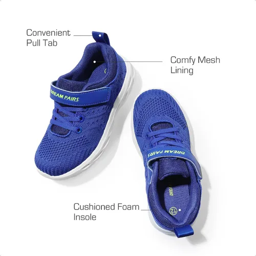 Miniatura 5 de DREAM PAIRS Zapatos deportivos para niños y niñas, tenis EZ-Ons GoGetters para correr, atléticos, para niños pequeños y grandes