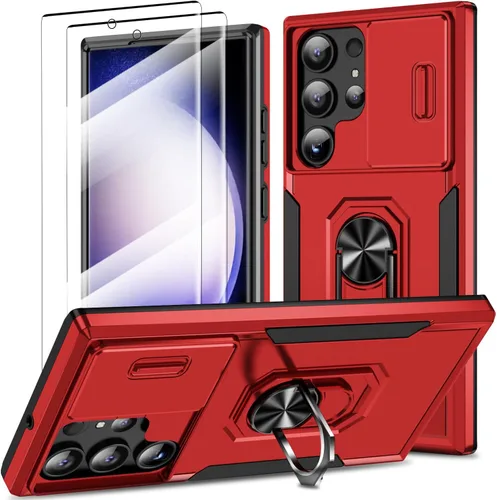 Miniatura 60 de Funda magnética para Samsung Galaxy Note 20 Ultra con soporte de anillo [con protector de pantalla] [Compatible con carga inalámbrica MagSafe] Funda