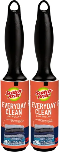 Scotch 3M - Mini rodillos de pelusa (30 hojas cada uno), removedores de pelusa adhesivos portátiles de tamaño de viaje para ropa, muebles,